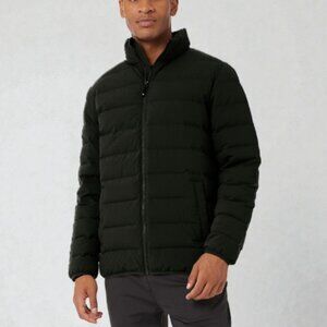 32 Degrees Heat ultra-light down packable puffer jacket black men's size M